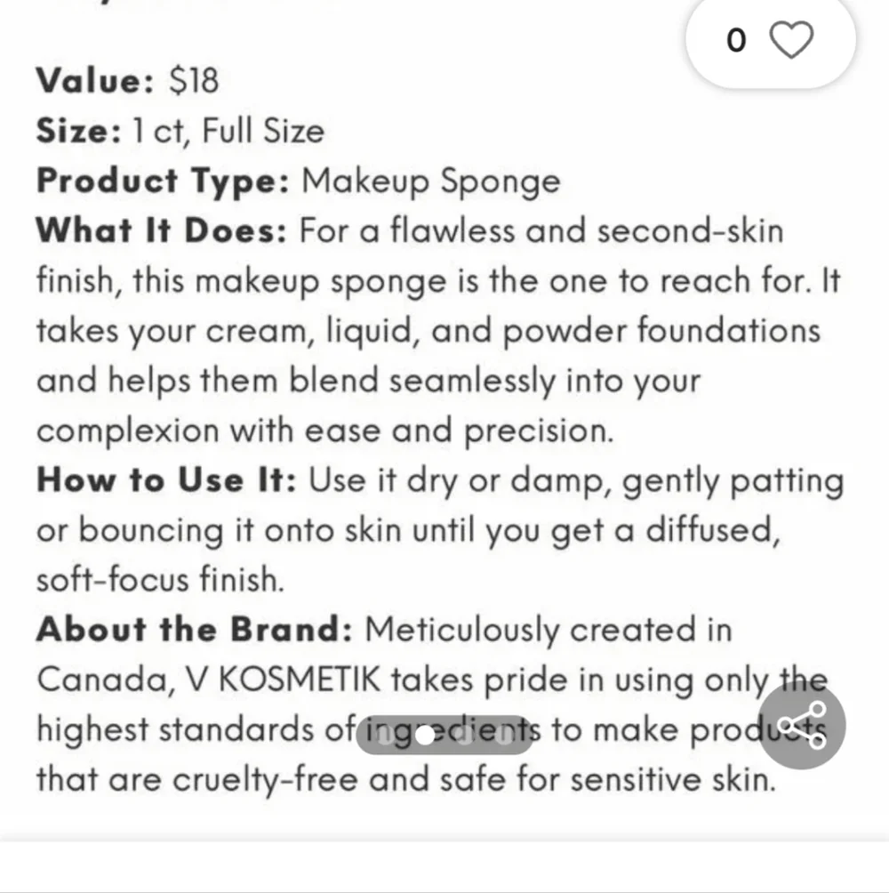 V Kosmetik Beauty Sponge in Black